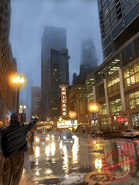 Art Print - Chicago at night